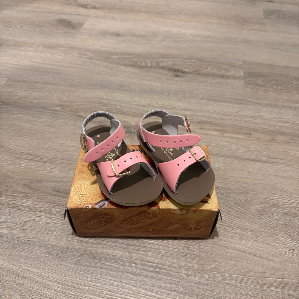 Toddler Girls' Pink Double-Strap Buckle Sandals
